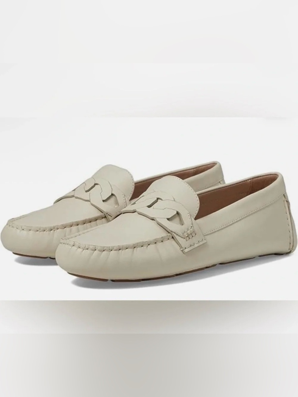 Women’s COLE HAAN Ivory braided leather loafers- Size 9